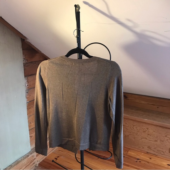 Boden Tan Brown Floral Appliqué Cardigan, EUC, 8 S - Picture 2 of 13